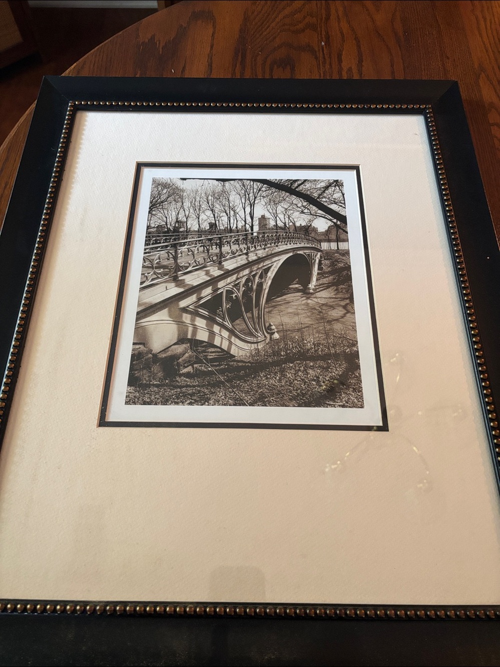 Framed Sepia Print of Photo Central Park Bridges 3 by Chris Bliss